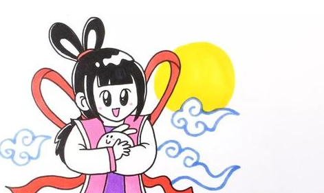 嫦娥奔月简笔画