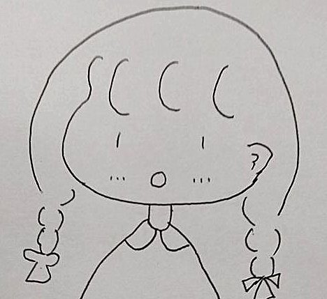 抖音简笔画女孩