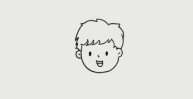 简笔画小男孩图文教程